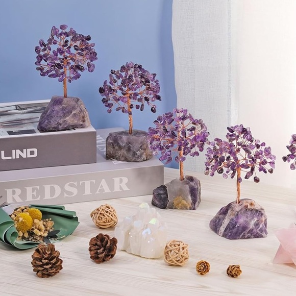 🆕New Feng Shui Healing Amethyst Crystal Gemstone Tree. 4-5inches - Picture 3 of 11